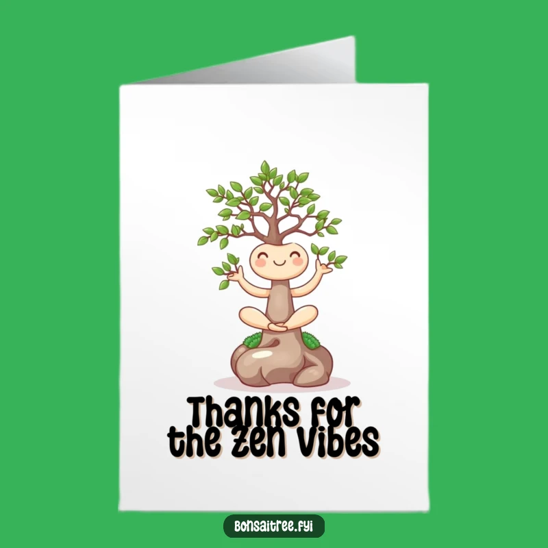 Printable Thank You Yoga Bonsai Card - Free Downloadable Funny Gift!