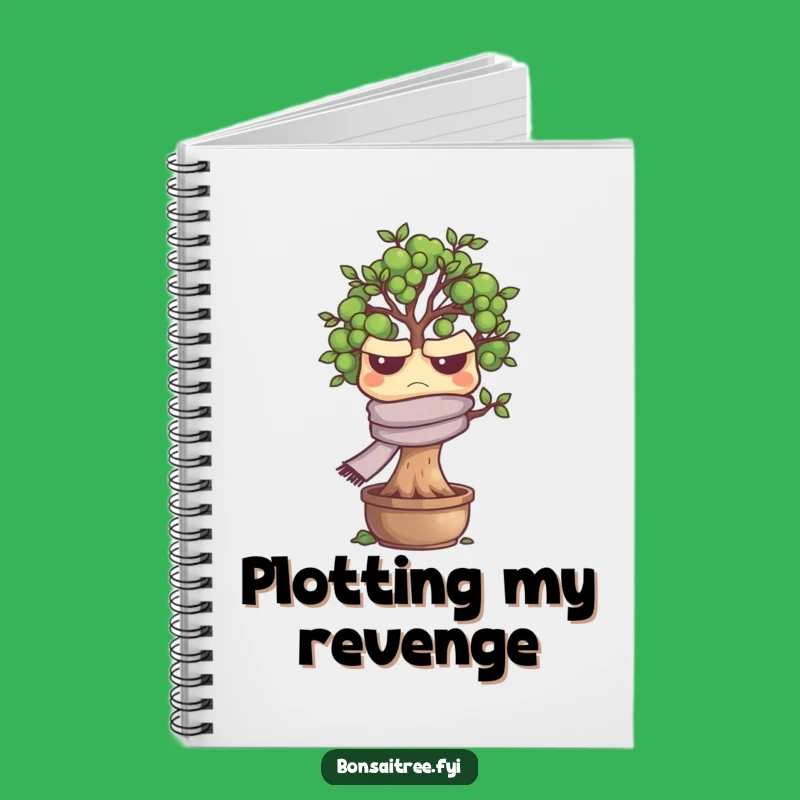 Funny Grumpy Bonsai Tree Notebook - Jot Down Your Thoughts with Leafy Displeasure