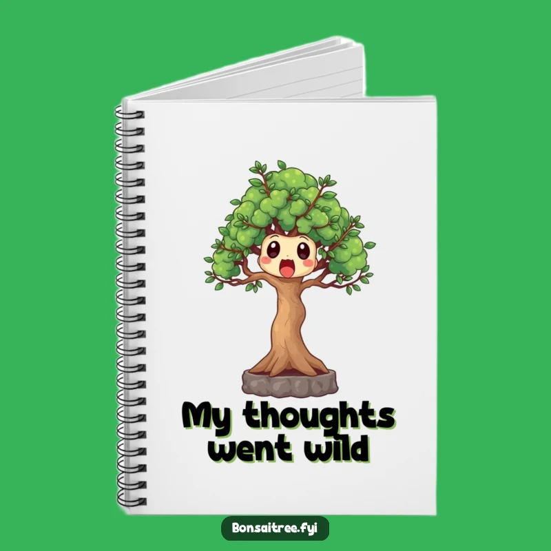 Funny Surprised Bonsai Tree Notebook - Jot Down Ideas with Hilarious Flair