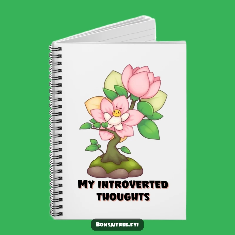Funny Shy Bonsai Flower Peek Notebook: Cute Journal for Gentle Ideas