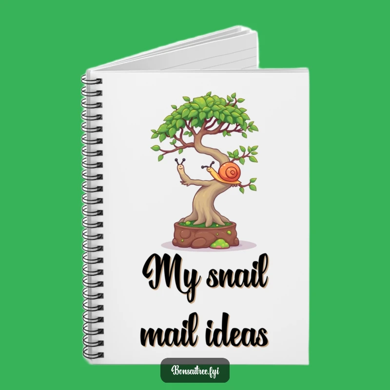 Funny Bonsai Snail Balancing Notebook - Journal for Playful Minds
