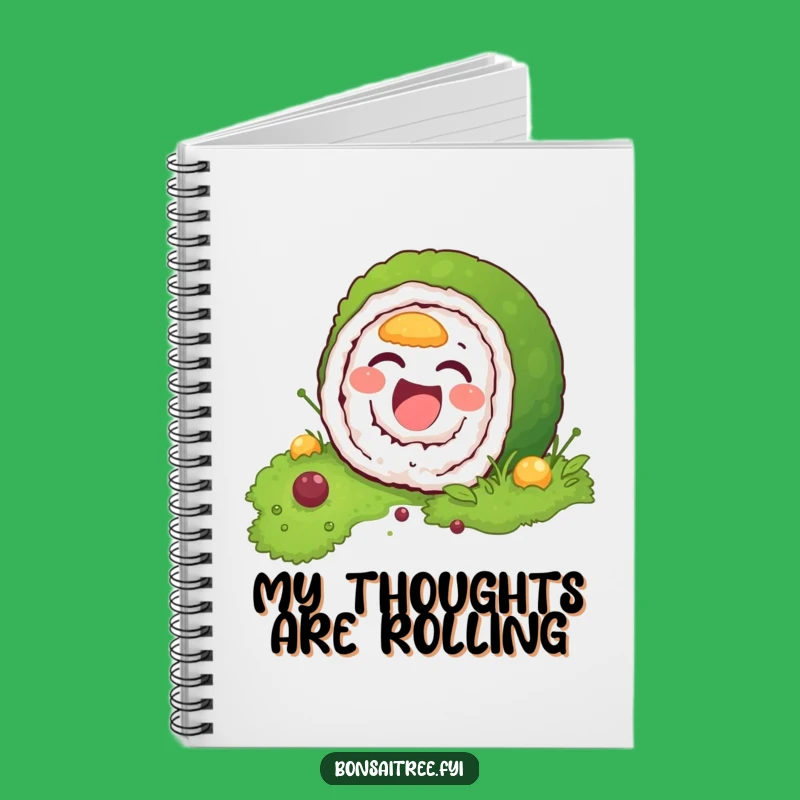 Funny Sushi Moss Notebook: Jot Down Ideas with Hilarious Roll Flair!