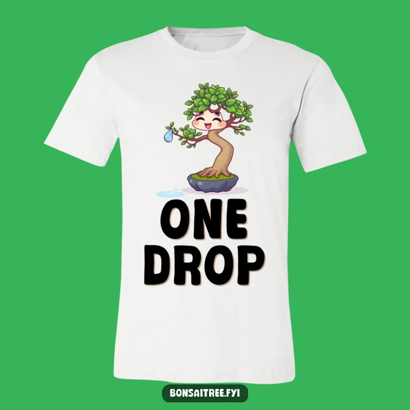 Funny Giggling Bonsai Water Drop Tee: Hilarious Balancing Shirt Gift