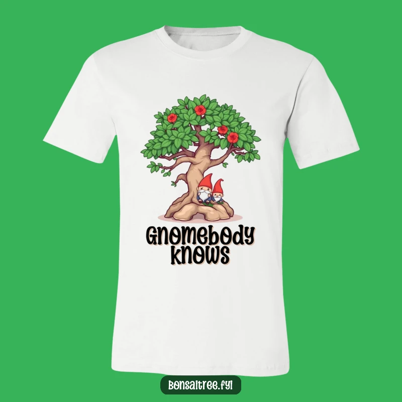 Funny Mischievous Bonsai Gnome Hide Tee: Witty Prankster Shirt Gift