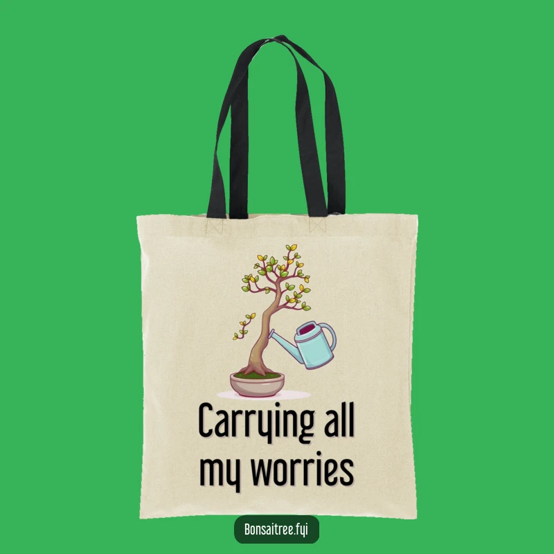 Funny Bonsai Tree Watering Can Tote Bag: Carry Your Laughs and Essentials