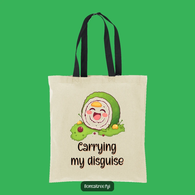 Funny Sushi Moss Tote Bag: Carry Laughs with This Hilarious Foodie Bag!