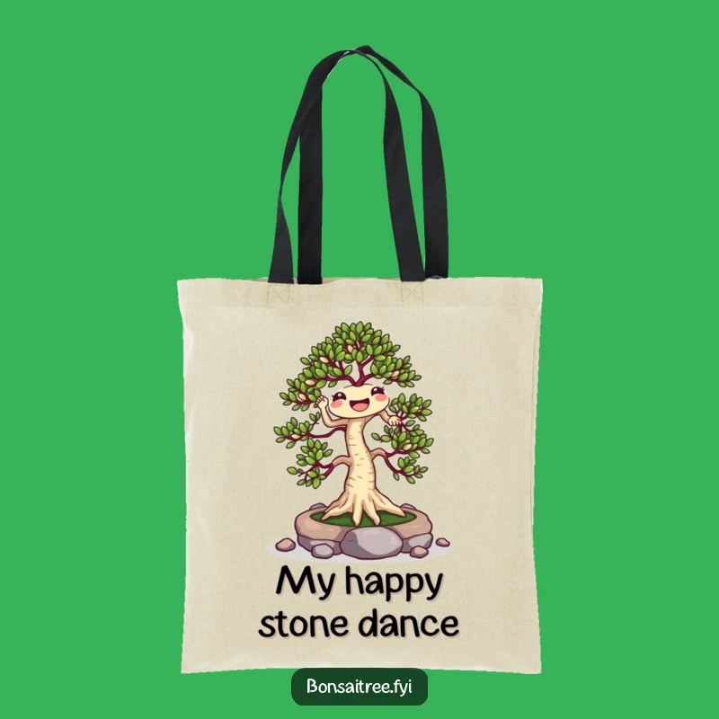 Funny Jigging Bonsai Tote Bag: Cheerful Plant Accessory for Humorous Shopping