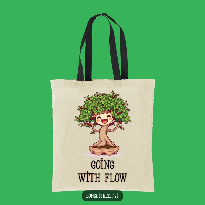 Funny Joyful Bonsai Dancing Tote Bag: Carry Your Joy with This Humorous Gift