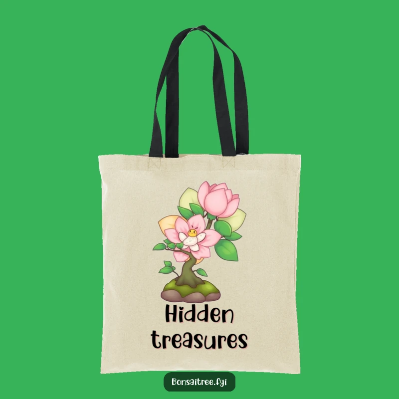 Funny Shy Bonsai Flower Peek Tote: Cute & Practical Humorous Gift