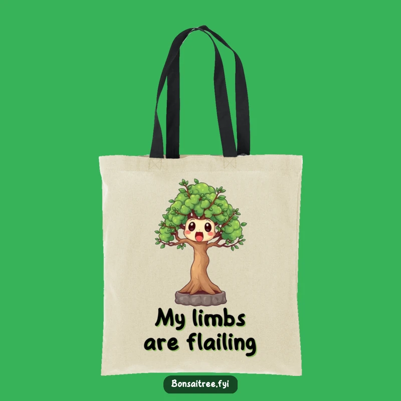 Funny Surprised Bonsai Tree Tote Bag - Carry Your Laughs in Style
