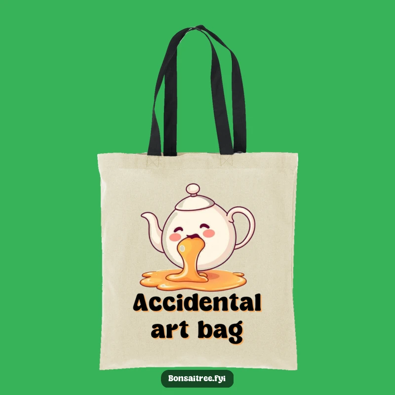 Funny Teapot Spill Tote Bag - Carry Your Colors with Joy