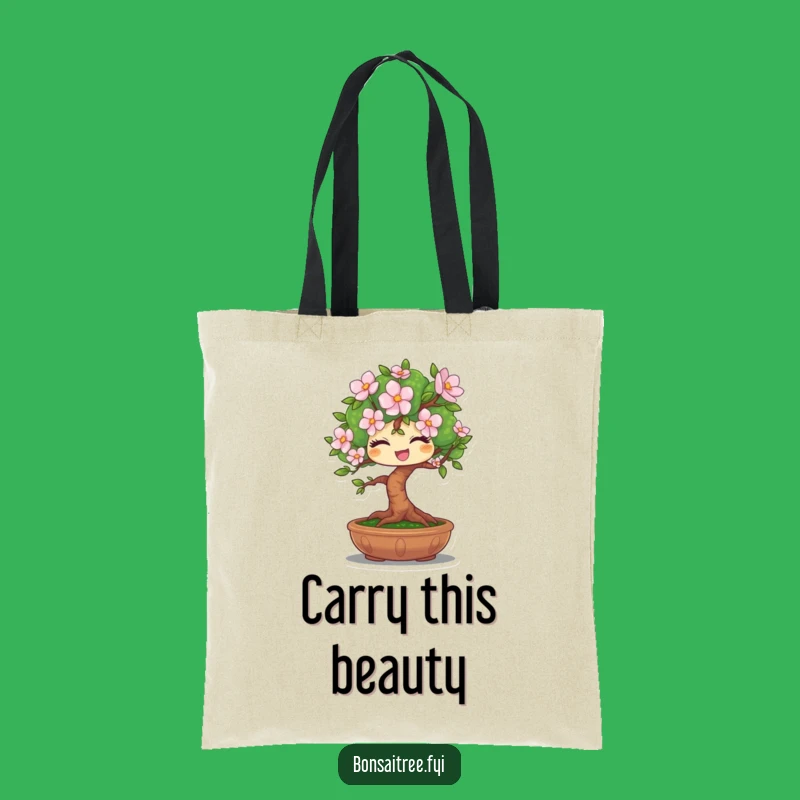 Funny Winking Bonsai Bloom Tote Bag: Carry Your Essentials with This Charming Gift