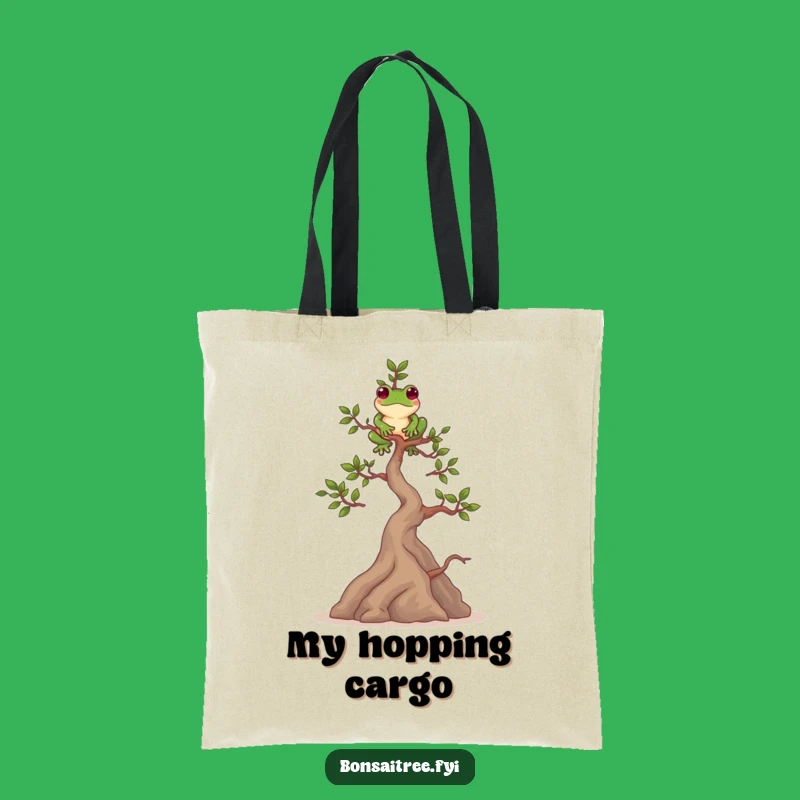 Chic Funny Bonsai Frog Balance Tote Bag: Your Stylish Funny Gift