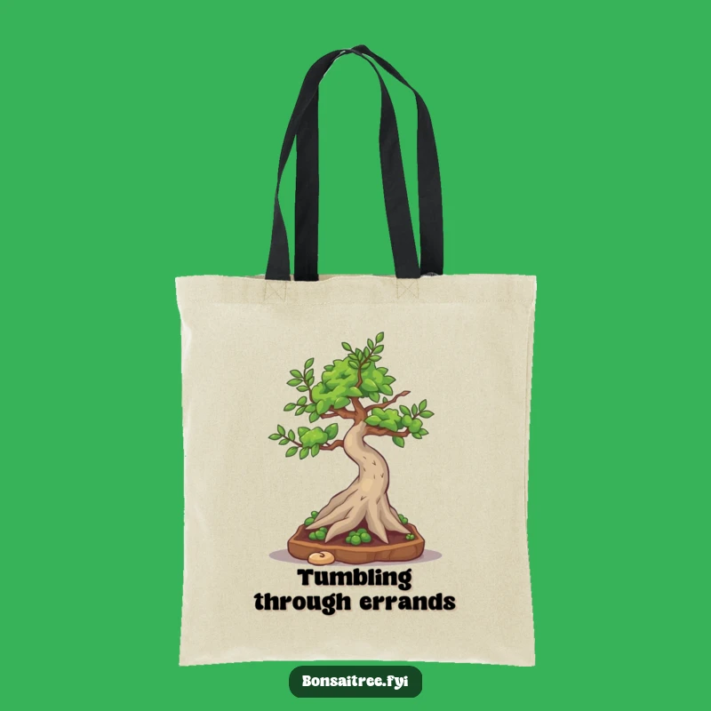 Funny Bonsai Tree Somesault Tote Bag - Silly Action Accessory, Ideal Gift